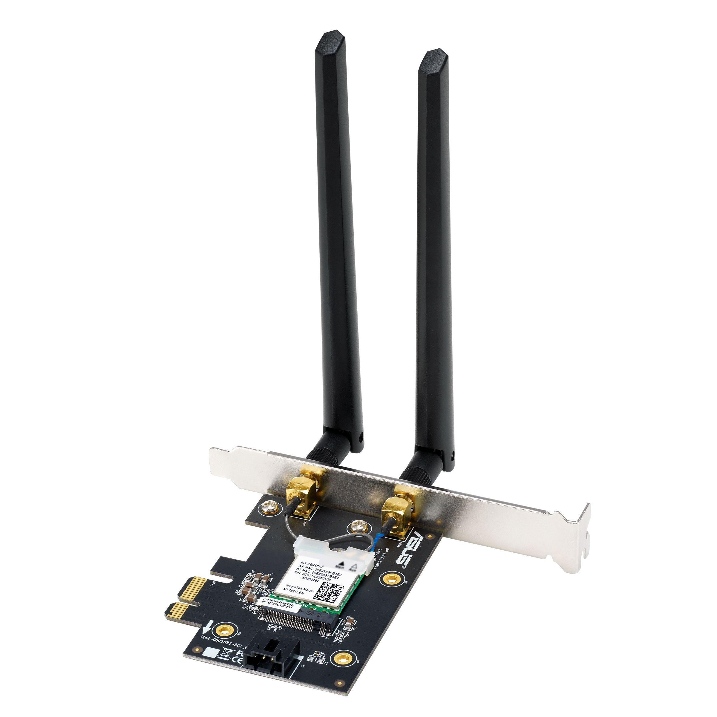 Placa de Rede PCIe ASUS PCE-BE6500 (Wi-Fi 7 - 2882 Mbit/s - Tri-band - Preto e Inox) — miniatura 5