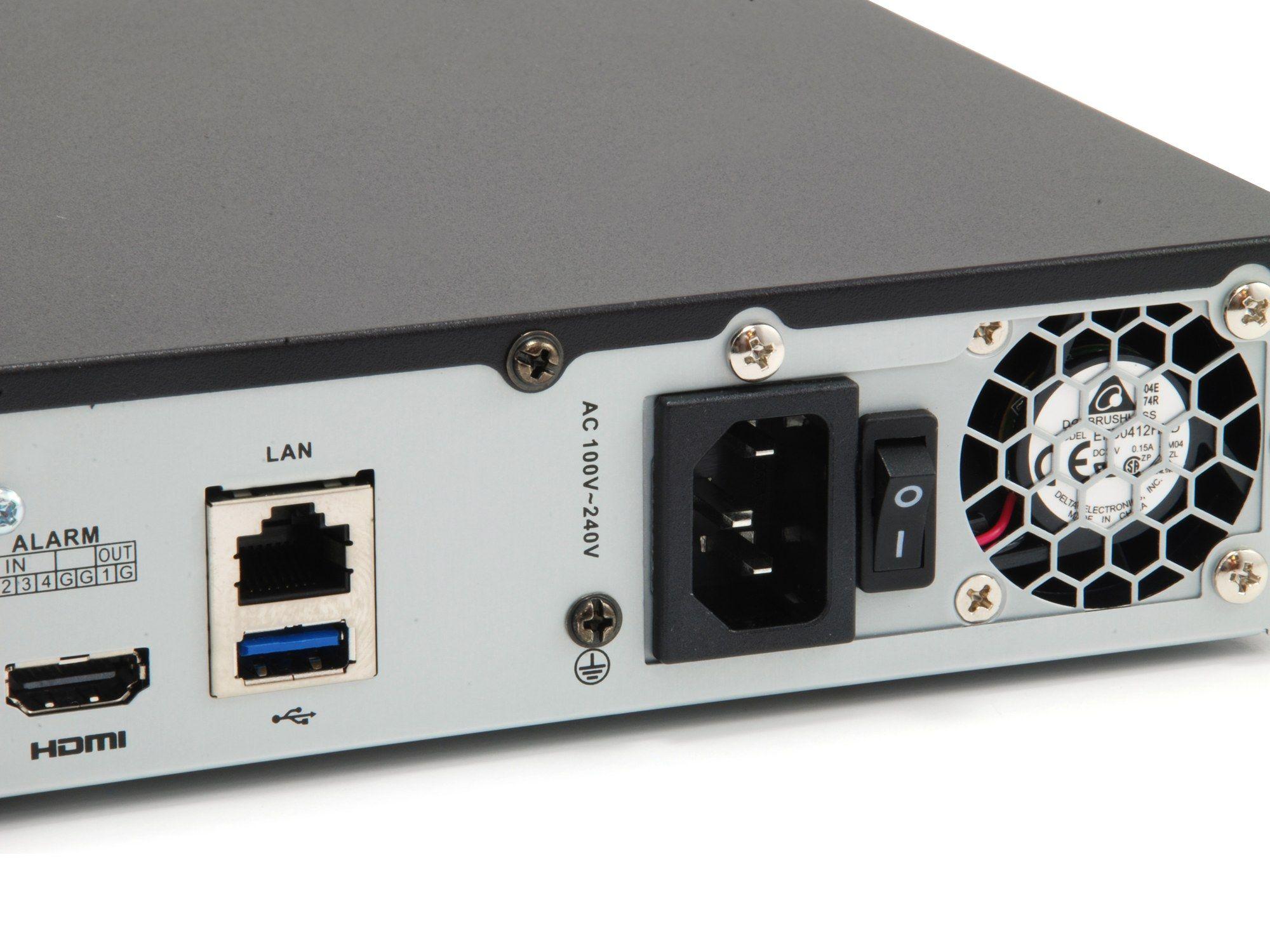 Gravador de Vídeo em Rede (NVR) LEVELONE NVR-0508 (8 Canais - 8 Portas PoE - H.265/H.264 - Preto) — miniatura 4
