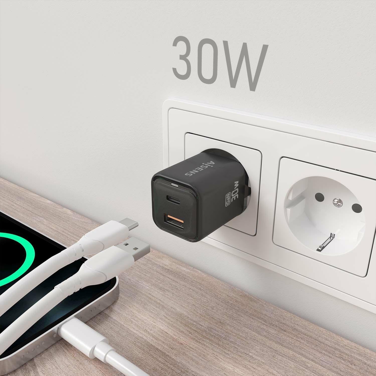 Carregador de Parede AISENS ASCH-30W2P021-BK (33 W - 30 W - Preto), miniatura 5