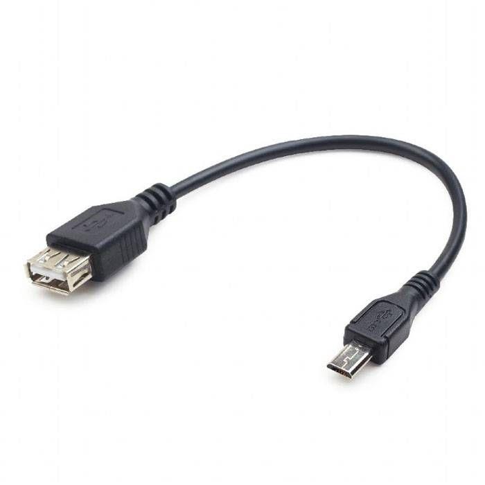 Cabo USB OTG GEMBIRD A-OTG-AFBM-03 (0,15 m - Micro-USB B - USB A - Preto), miniatura 2