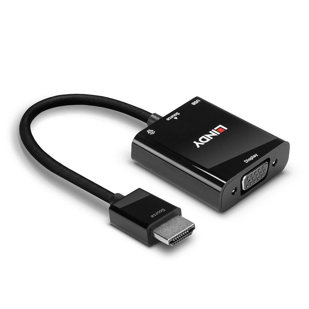Conversor HDMI para VGA e Áudio LINDY 38285 (0,1 m - HDMI Type A - Preto), miniatura 3