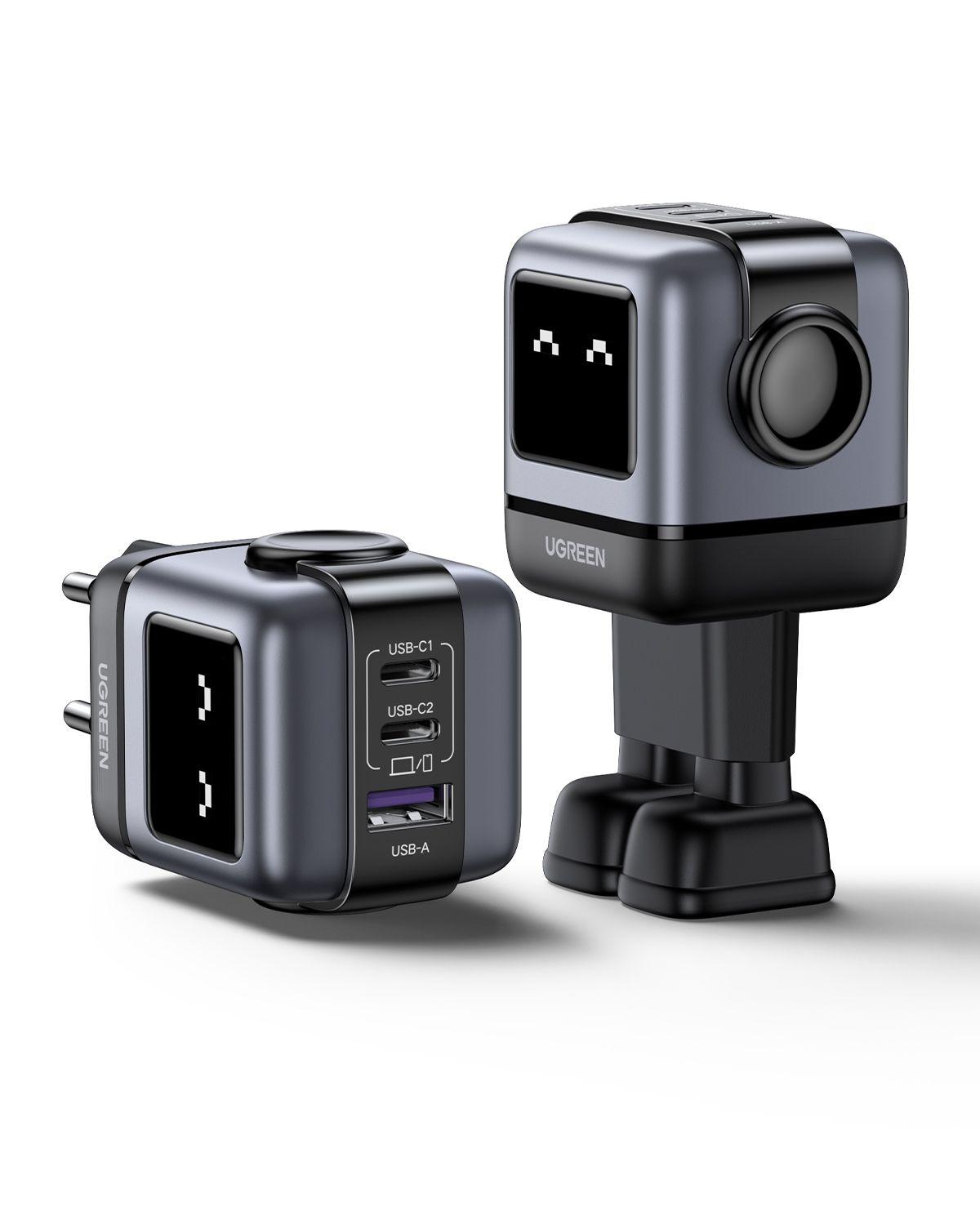 Carregador de Parede UGREEN Nexode RG Robot (65 W - GaN - Cinzento) — miniatura 5