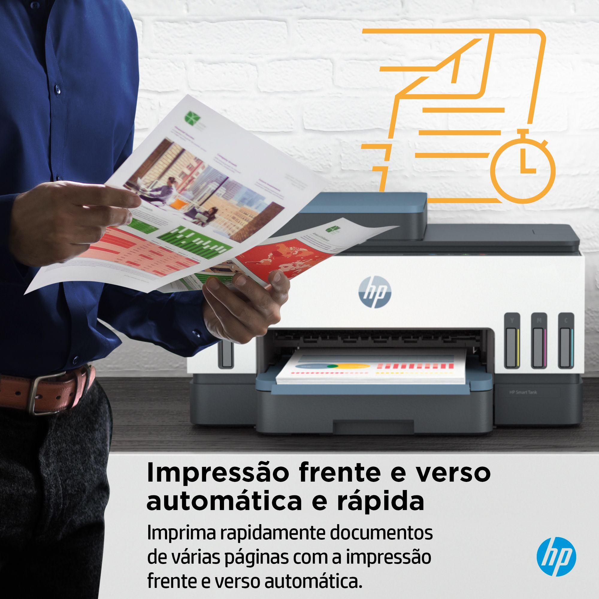 Impressora Multifunções HP Smart Tank 7306 (A4 - Impressão a cores - Azul e Branco) — miniatura 9