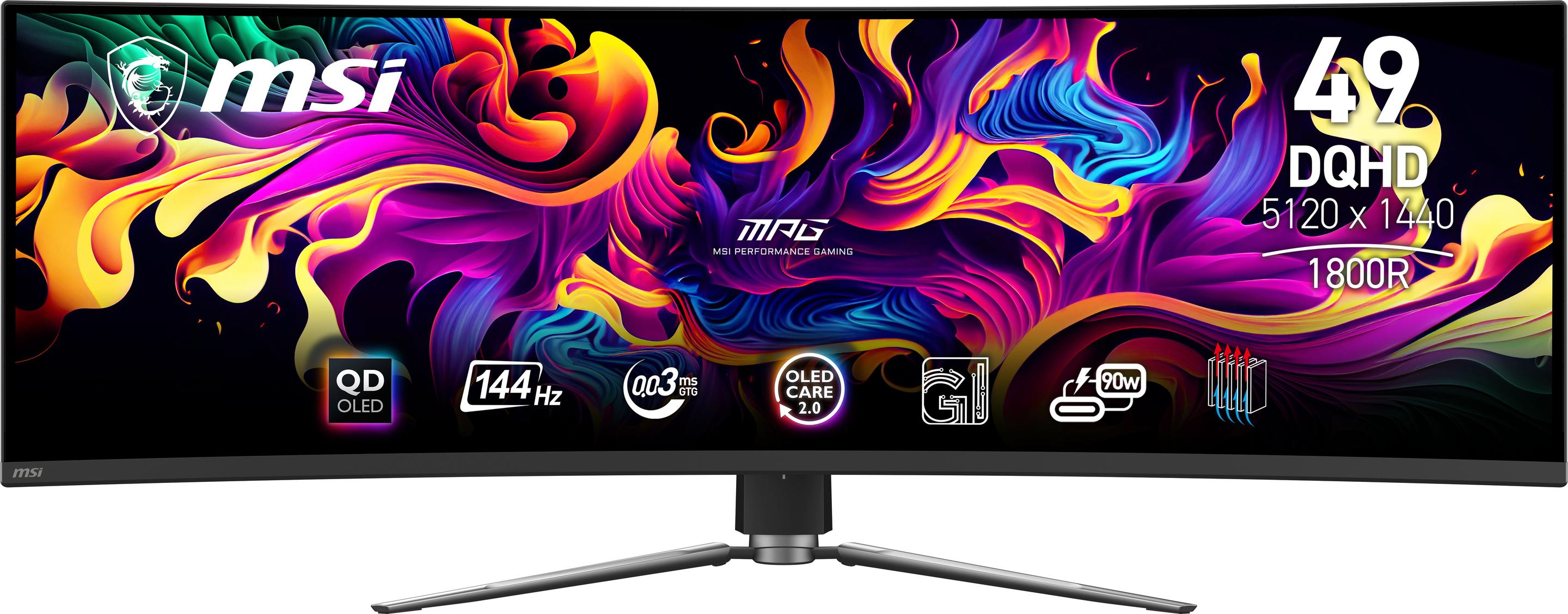 Monitor MSI MPG 491CQP QD-OLED (49" - QD-OLED - 144 Hz - Preto), miniatura 3