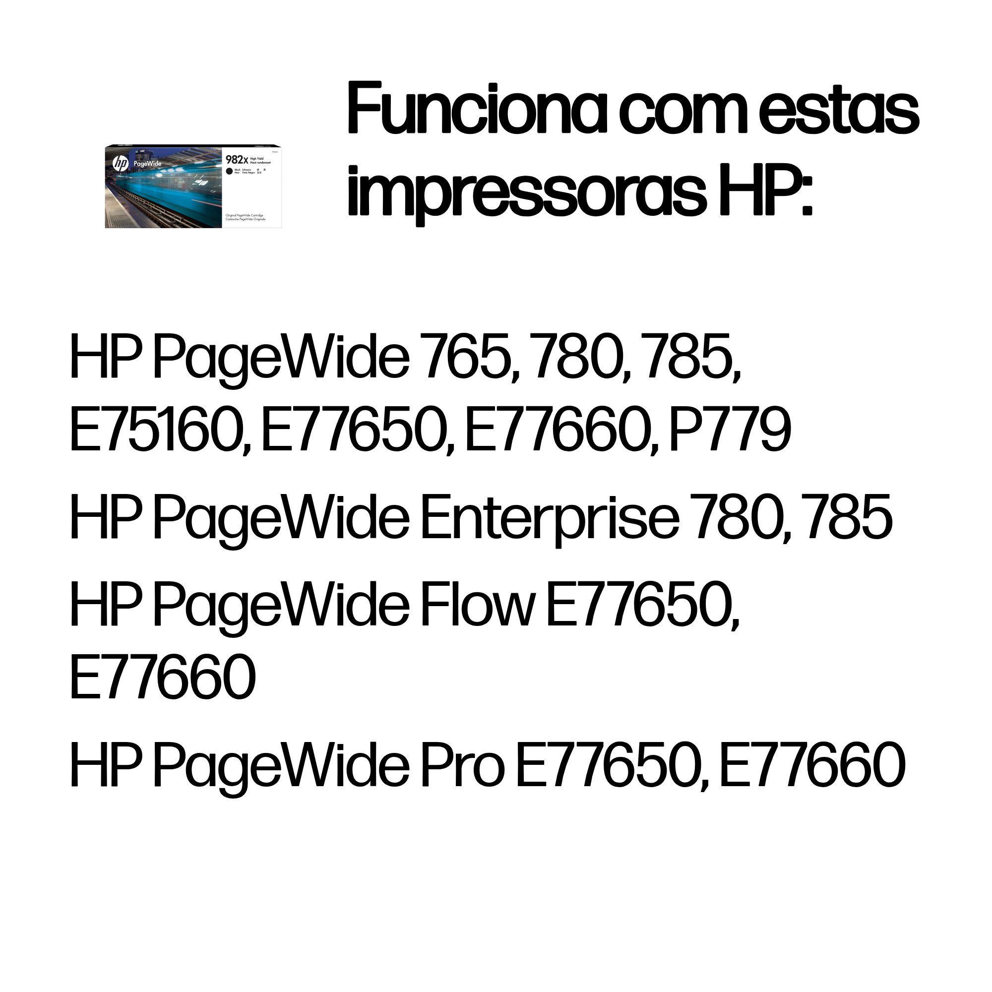 Tinteiro HP PageWide 982X T0B30A (20 000 páginas a preto - Preto), miniatura 2
