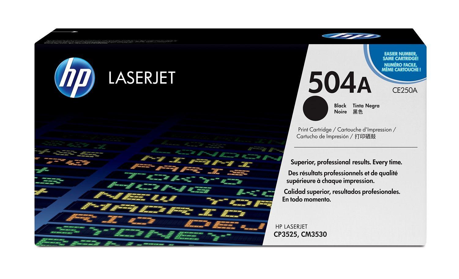 Toner HP 504A CE250A (5000 páginas - Preto)