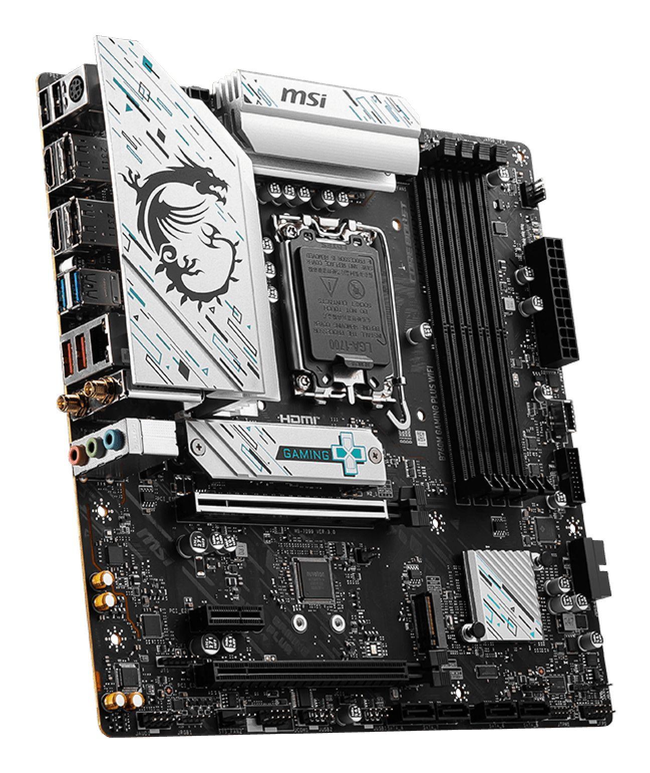 Motherboard MSI B760M GAMING PLUS WIFI (LGA 1700 - micro-ATX - Duplo canal) — miniatura 4
