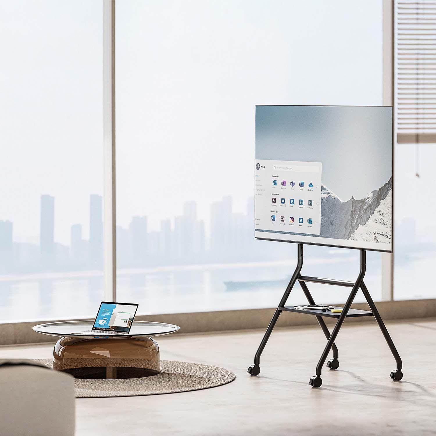 Suporte de Chão para TV AISENS FT86FE-329 (600 x 400 mm - 200 x 200 mm - 2,18 m - Preto), miniatura 5