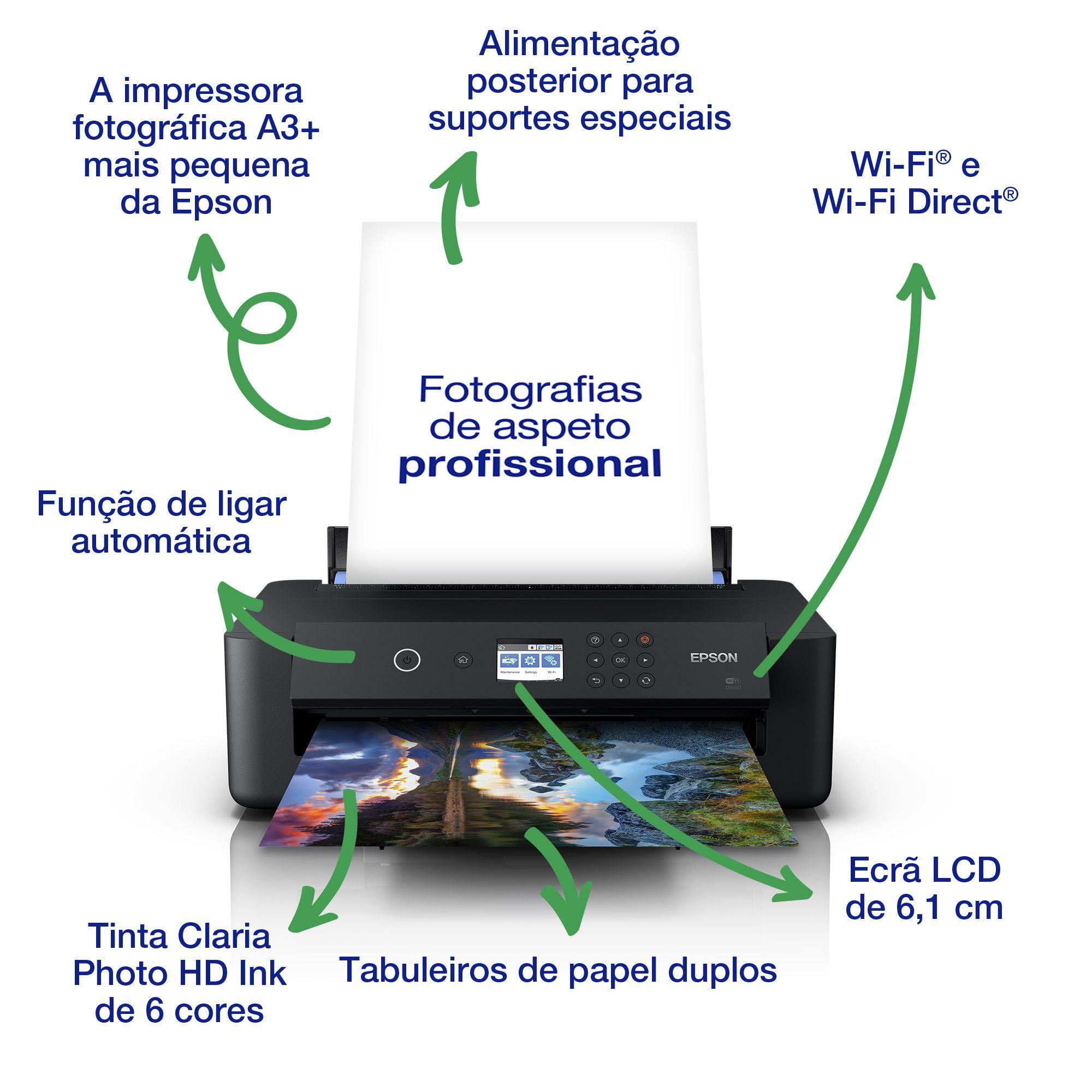 Impressora Fotográfica EPSON Expression Photo HD XP-15000 A3+ (A3 - Jato de tinta - 200 folhas - Preto) — miniatura 2