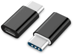 Adaptador USB Type-C para Micro USB GEMBIRD A-USB2-CMmF-01 (Micro USB - USB Type-C - Preto)