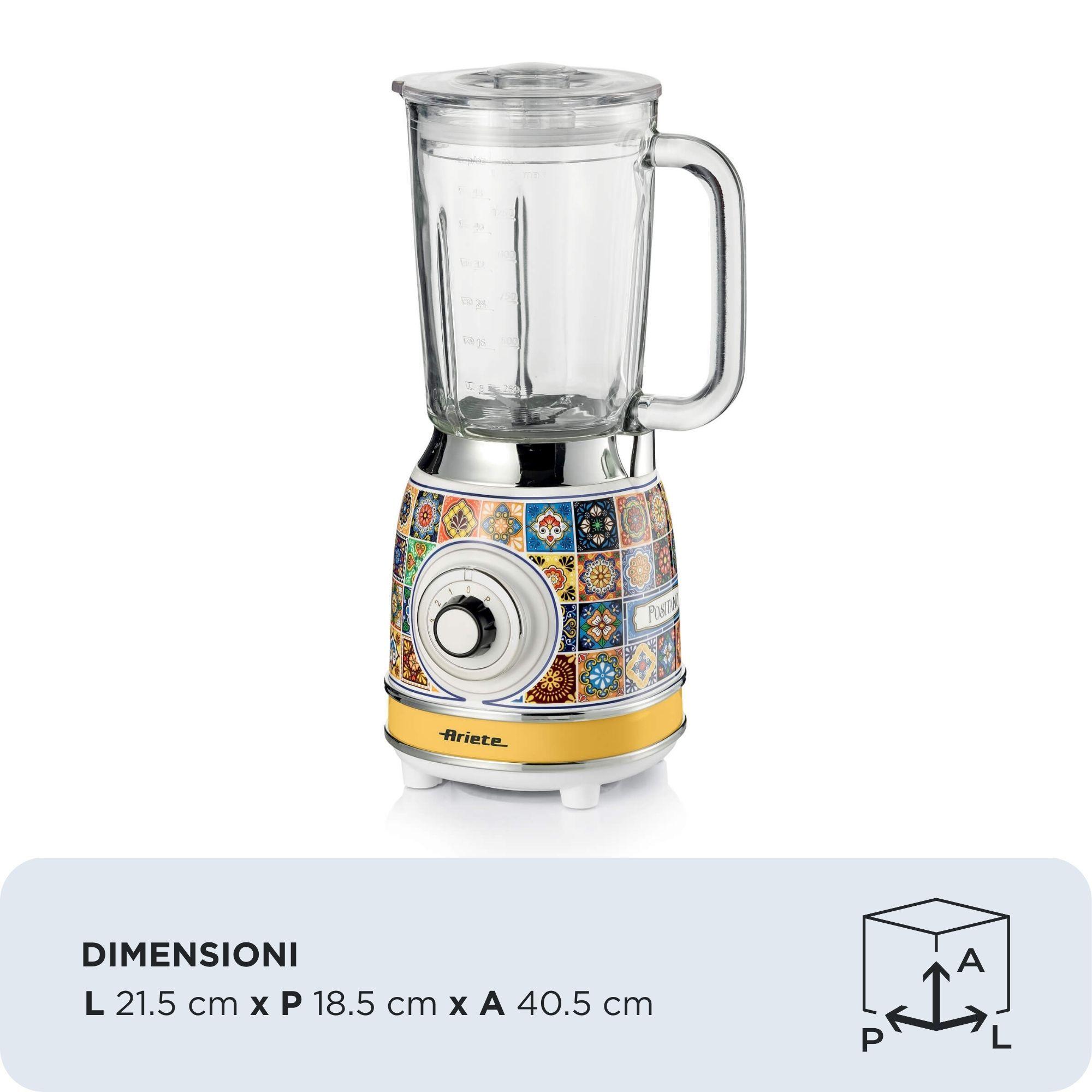 Liquidificadora ARIETE 0583/0P Positano (Liquidificador - 1000 W - 1,5 l - Azul e Amarelo), miniatura 2