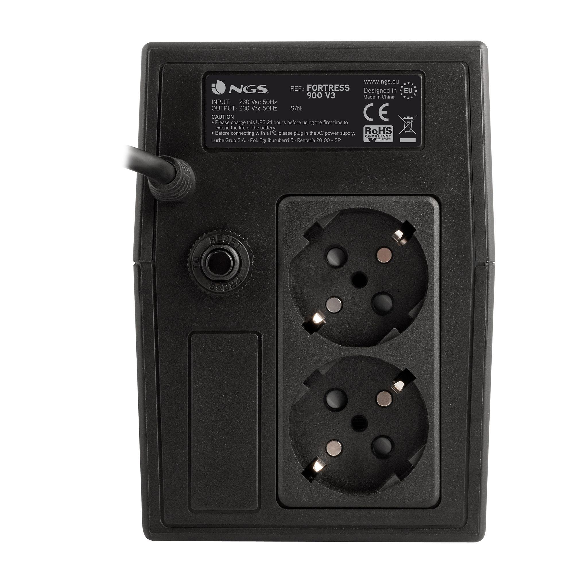 UPS NGS FORTRESS 900 V3 (Tipo F - Preto), miniatura 4