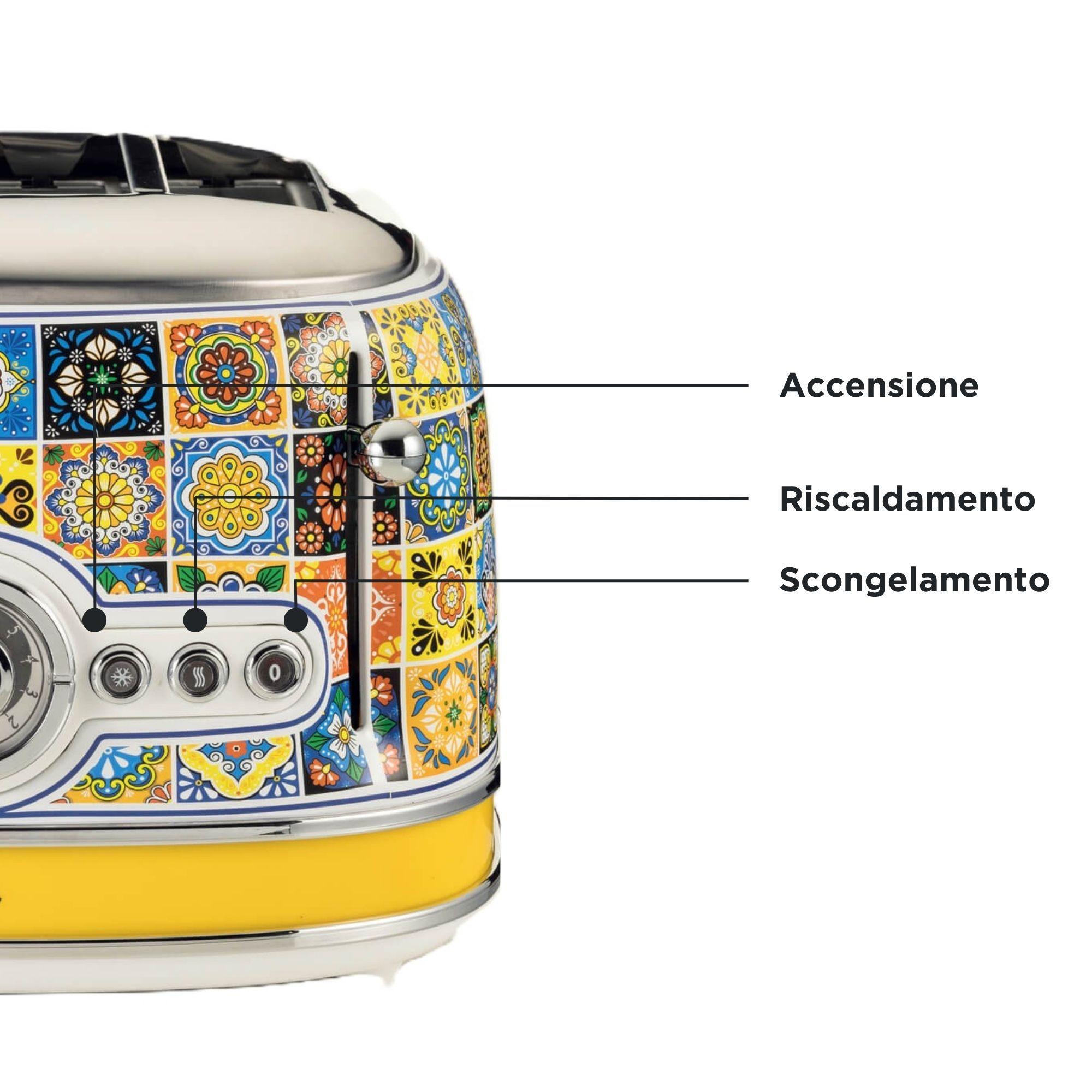 Torradeira ARIETE 0156PO (1630 W - Altura 20,5 cm - Azul e Amarelo), miniatura 3