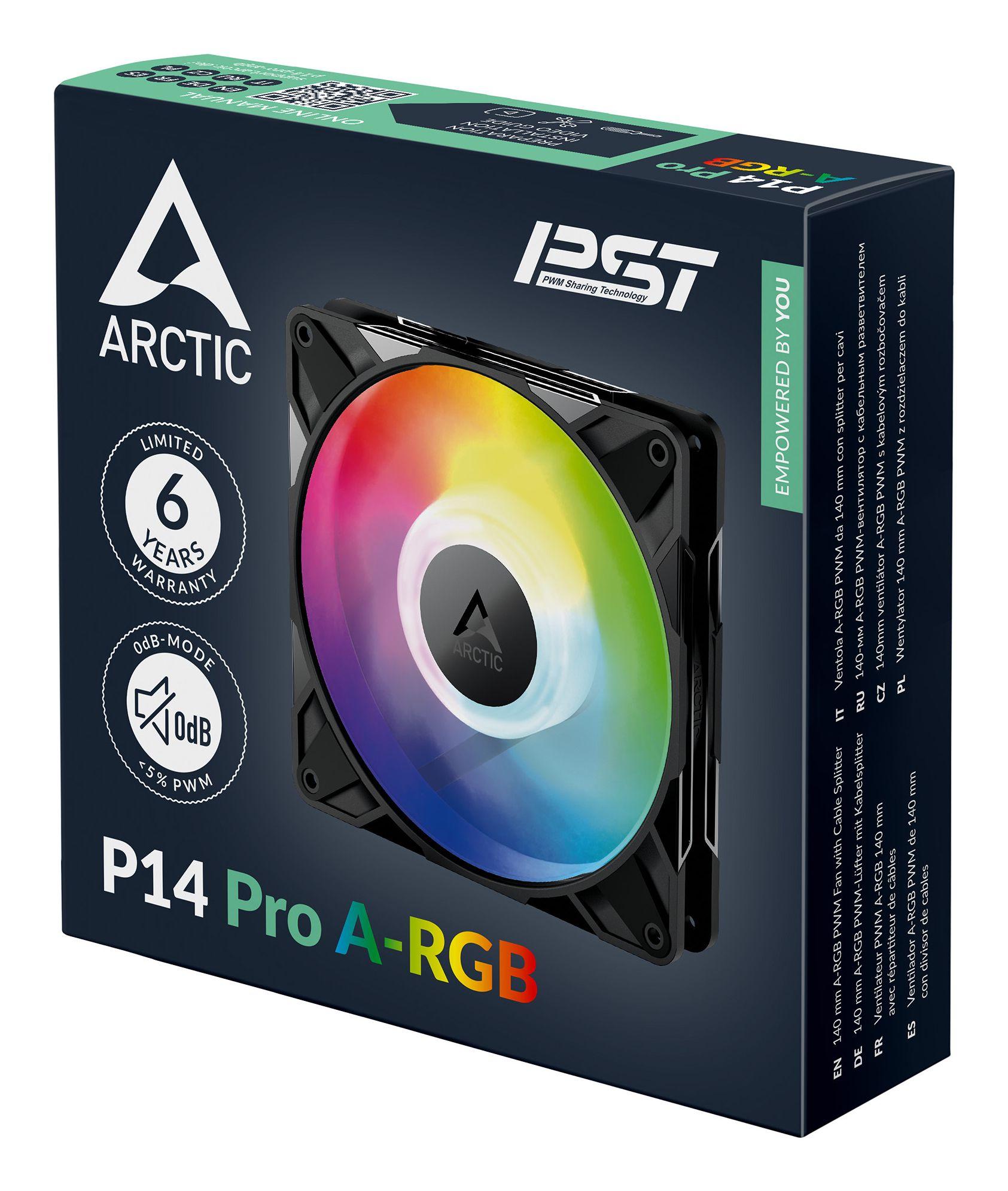 Ventoinha para Caixa de PC ARCTIC P14 Pro A-RGB (Preto) — miniatura 8