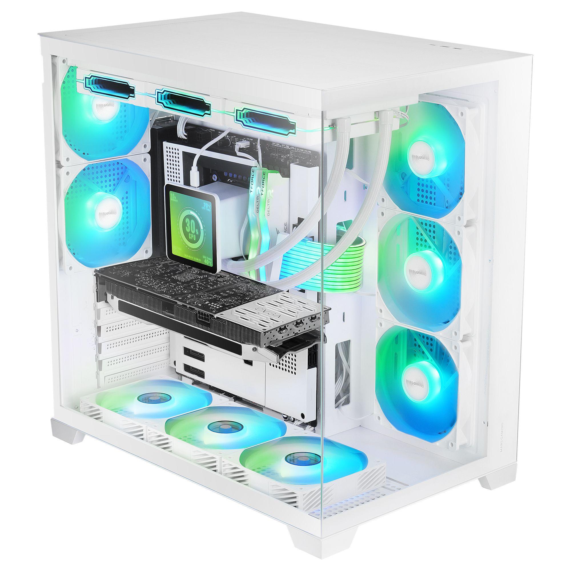 Caixa PC MARS GAMING MCVPROW (ATX, micro ATX, Mini-ITX - Midi Tower - Branco), miniatura 6