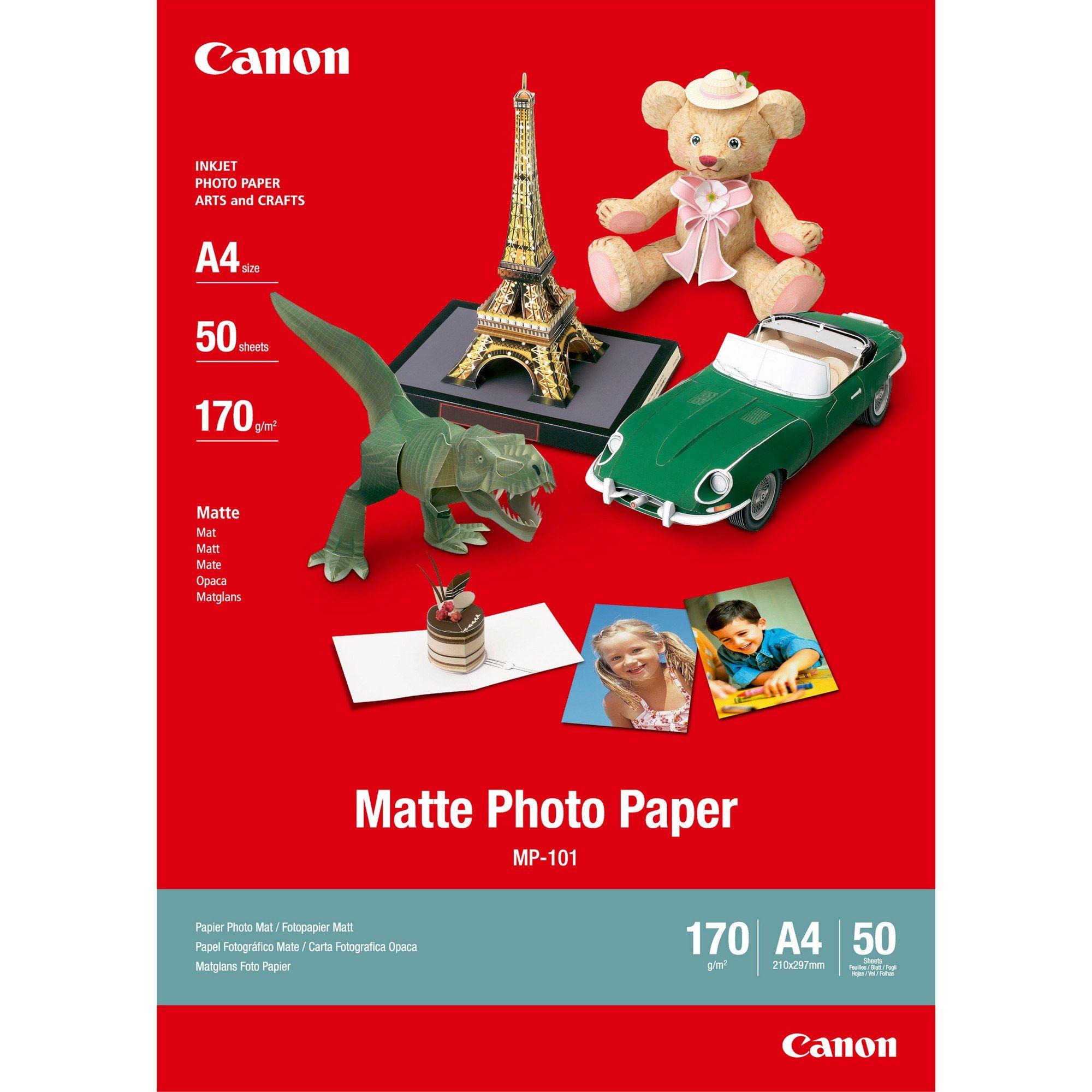Papel Fotográfico Mate CANON MP-101 (A4 - 50 folhas - 170 g/m²)