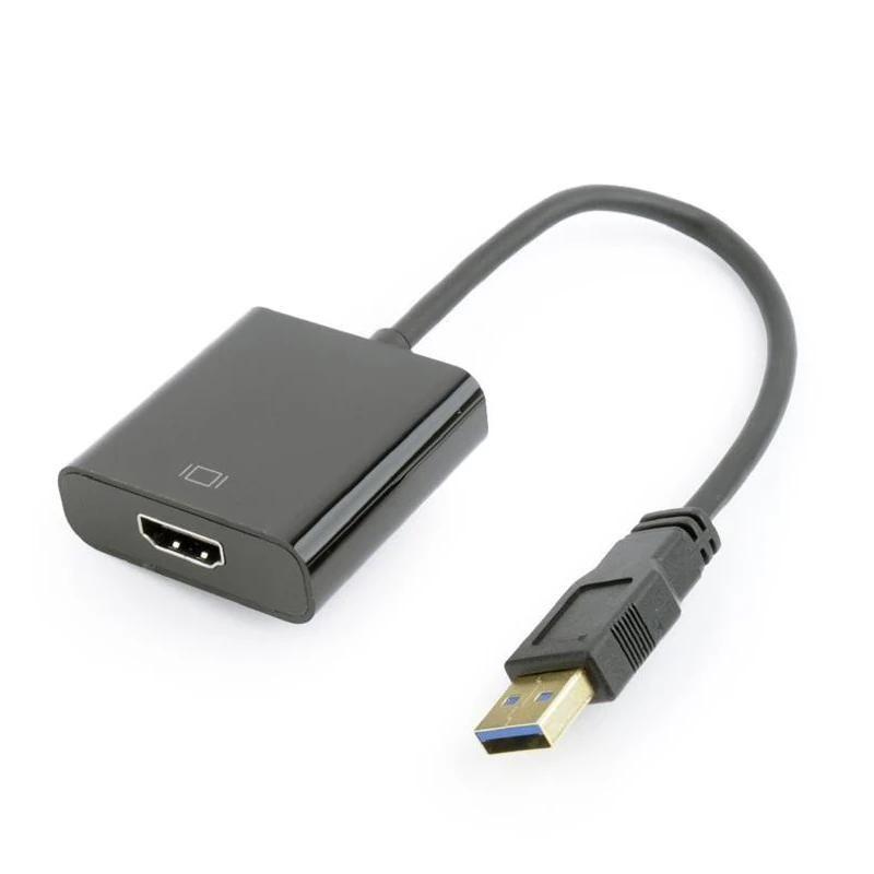 Adaptador USB 3.0 para HDMI GEMBIRD A-USB3-HDMI-02 (0,15 m - Preto)