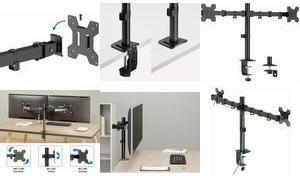 Suporte de Mesa para 2 Monitores LOGILINK BP0217 (10 kg por monitor - Preto)