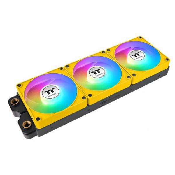 Conjunto de Ventoinhas para Caixa de PC THERMALTAKE CT120 EX Reverse ARGB Sync Bumblebee (Multicor - Amarelo) — miniatura 4