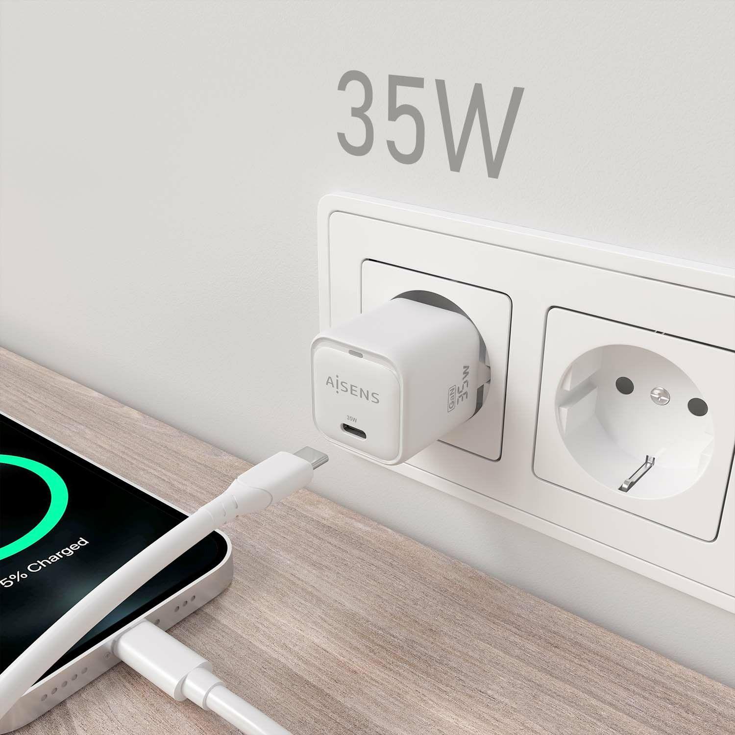 Carregador de Parede AISENS ASCH-35W1P022-W (35 W - Branco), miniatura 5