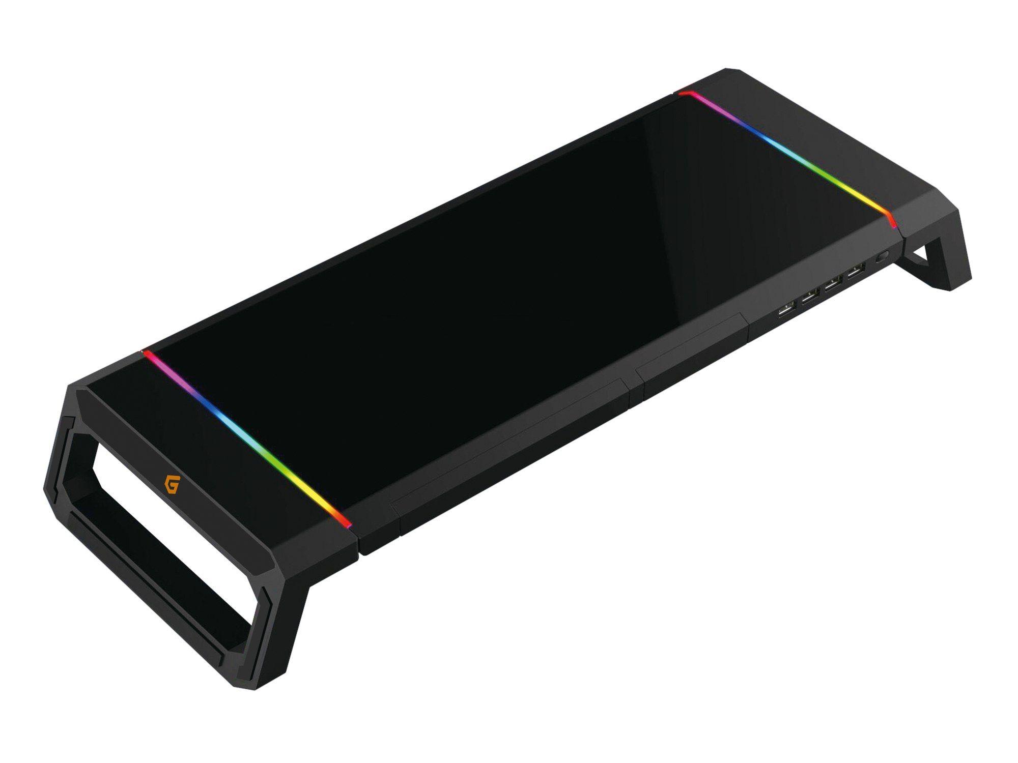 Suporte de Monitor Gaming CONCEPTRONIC THORNE01B (10 kg - Secretária - USB 2.0 - Preto)