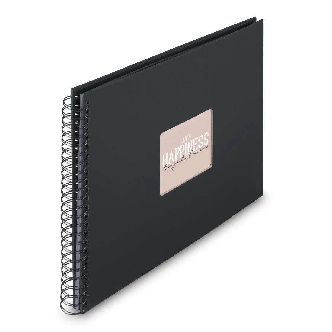 Álbum de Fotografias HAMA Fine Art Spiral NewBlack 00009835 (Preto)