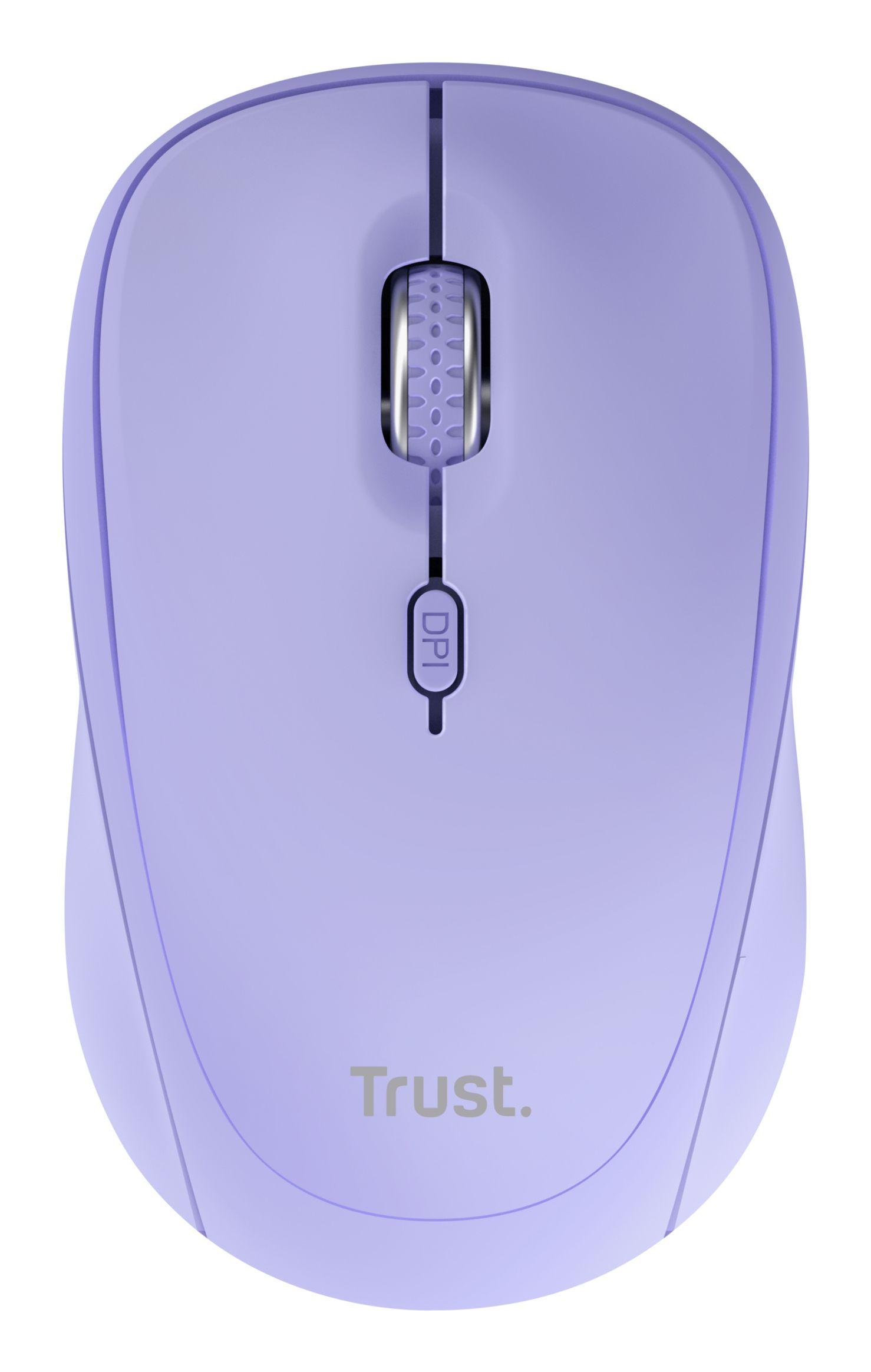 Rato TRUST Yvi+ (Ambidestro - 1600 DPI - Ótico - Violeta), miniatura 2
