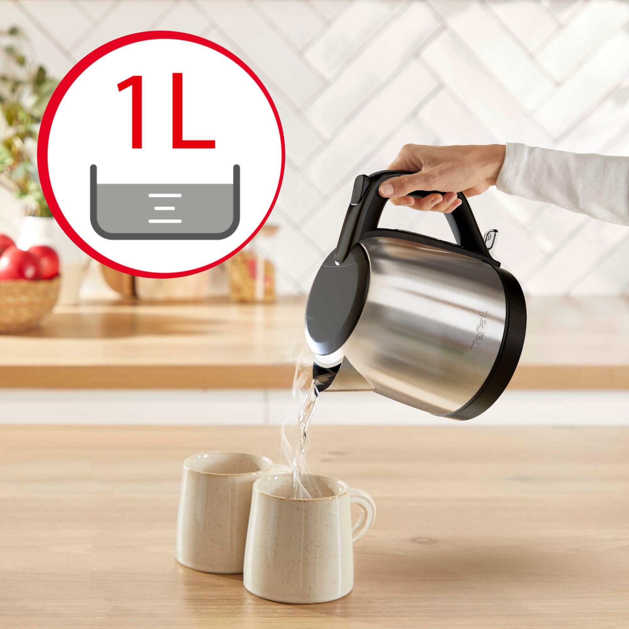 Jarro Elétrico TEFAL Subito Mini KO5S2DE0 (2400 W - 1 l - Aço inoxidável - Preto e Inox) — miniatura 6