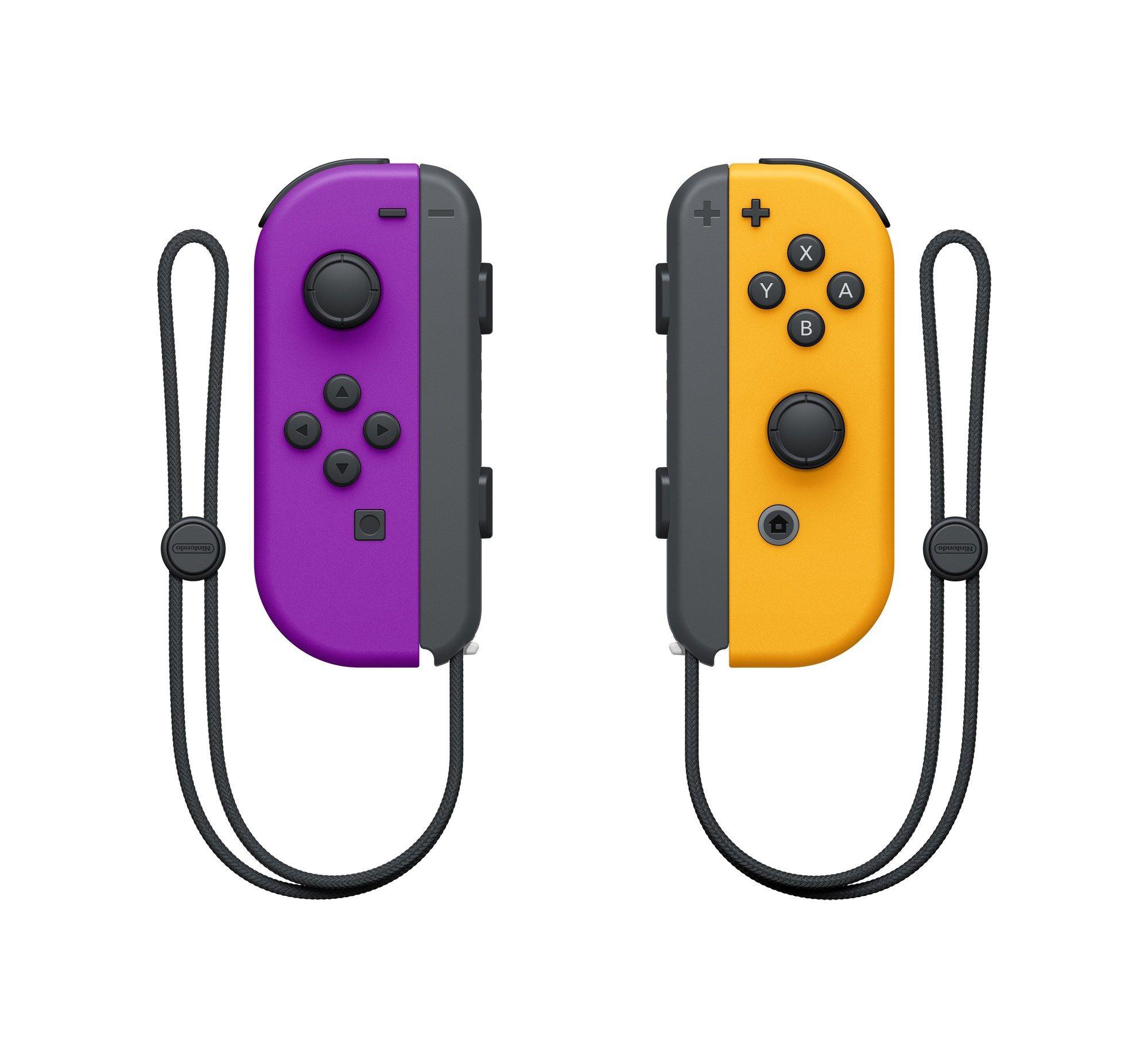 Comando NINTENDO Joy-Con Pair (Nintendo Switch - Sem fios - Roxo Néon/Laranja Néon)