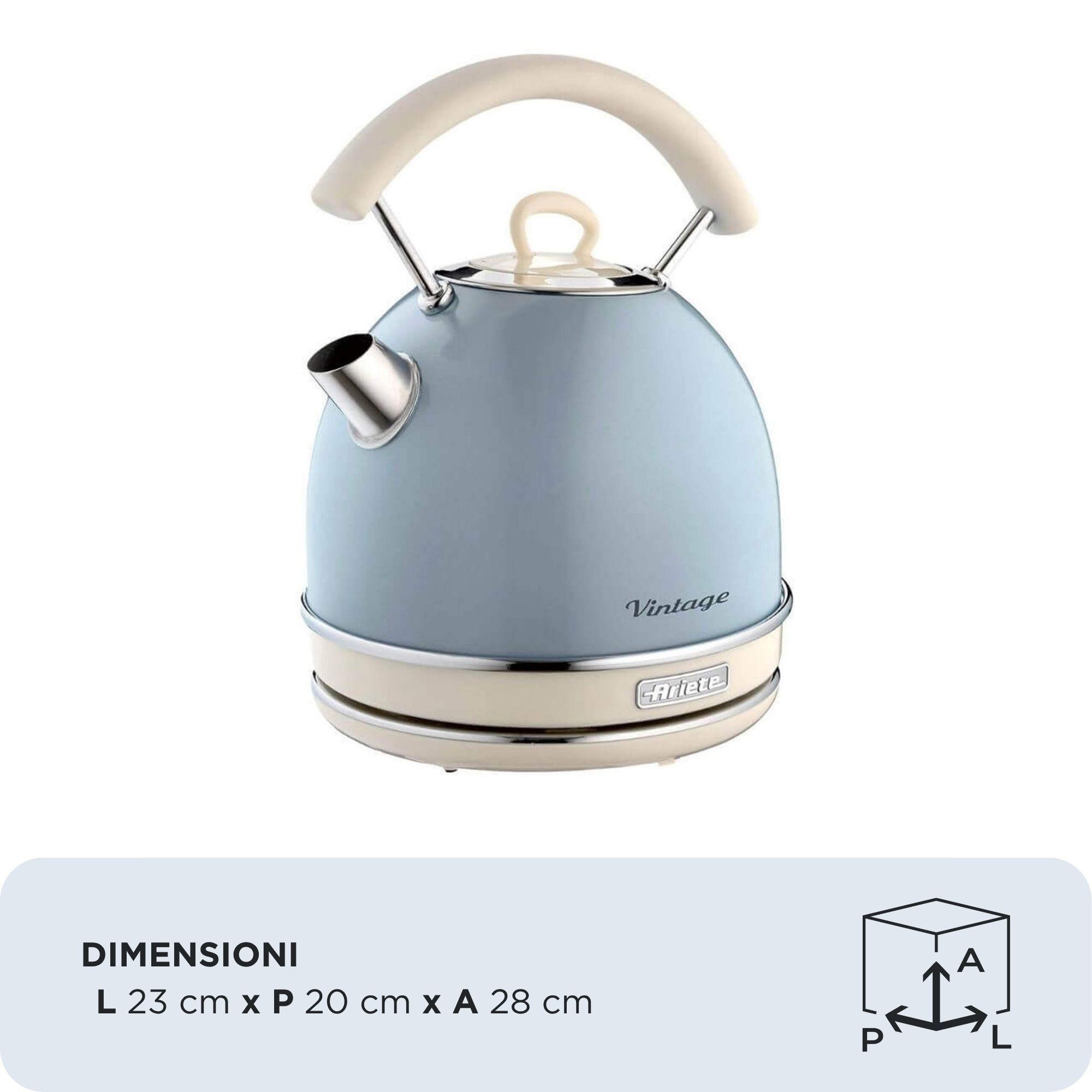 Jarro Elétrico ARIETE Vintage 2877/05 (2000 W - 1,7 l - Altura 28 cm - Azul-claro), miniatura 2