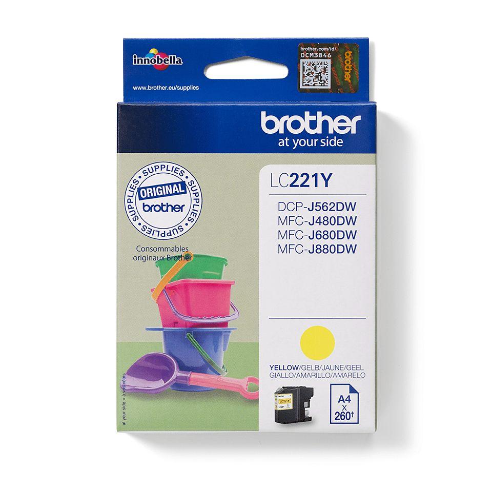 Tinteiro BROTHER LC221Y (260 páginas - Amarelo)