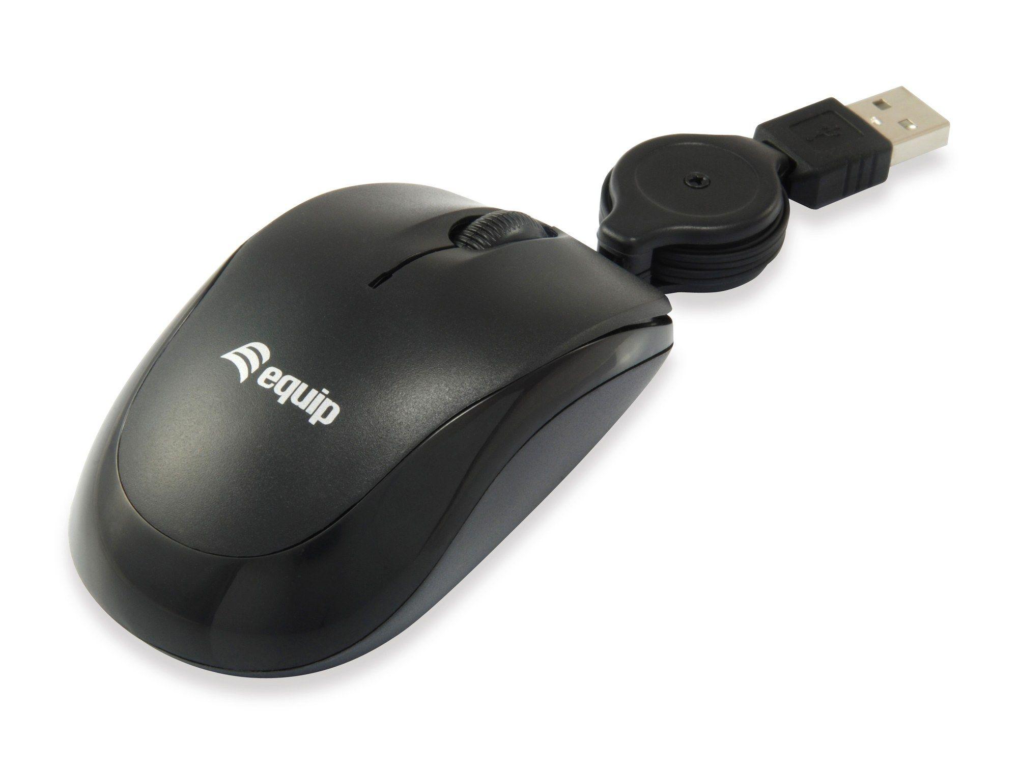 Rato EQUIP 245103 (Ambidestro - 1000 DPI - Ótico - Preto)