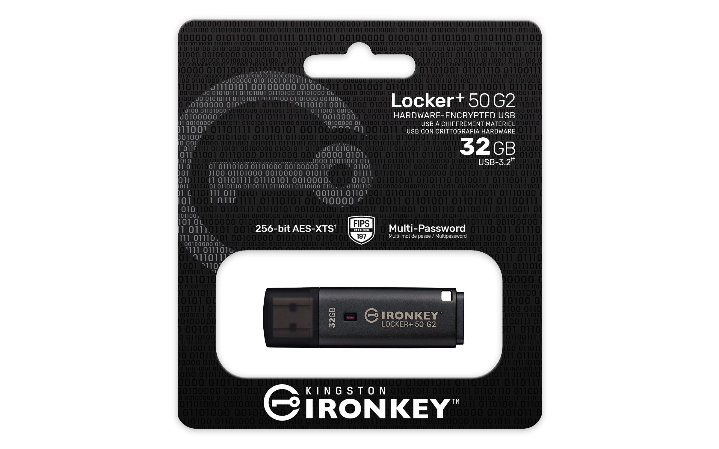 Pen USB KINGSTON IronKey Locker+ 50 G2 (Tampa - USB Type-A - 3.2 Gen 1 - Preto) — miniatura 4