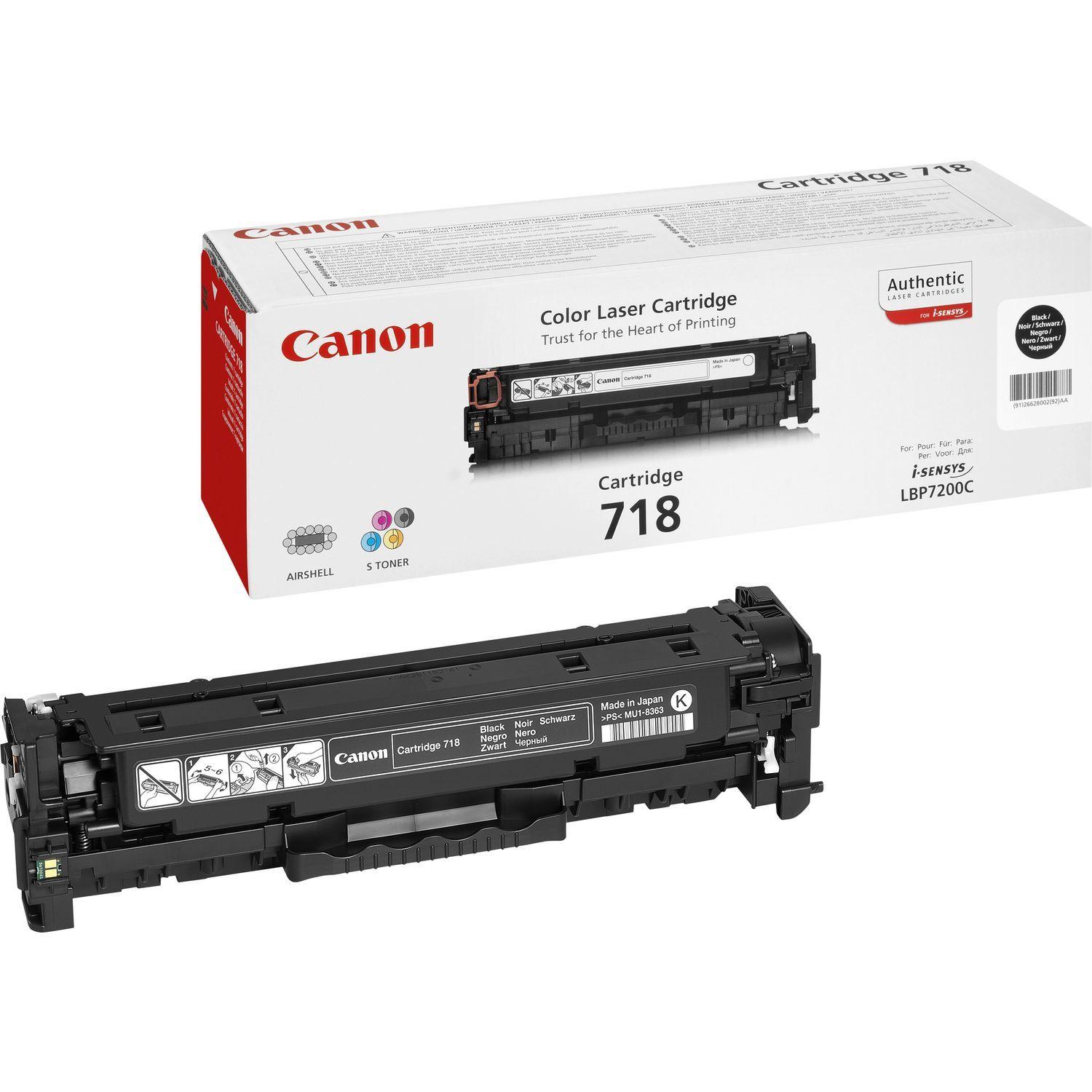 Toner CANON CRG-718BK (3400 páginas - Preto)