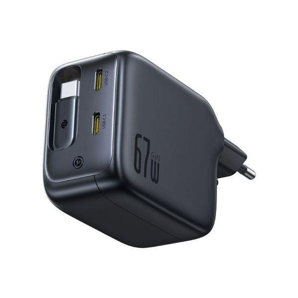 Carregador de Parede BASEUS EnerCore CJ11 (67 W - GaN6 - Preto) — miniatura 3