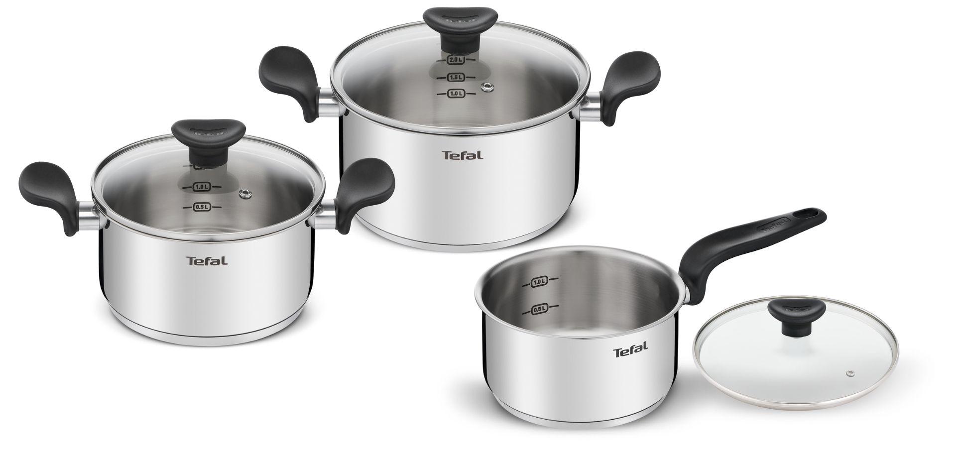 Bateria de Cozinha TEFAL E308S674 (Aço inoxidável - Aço inoxidável)