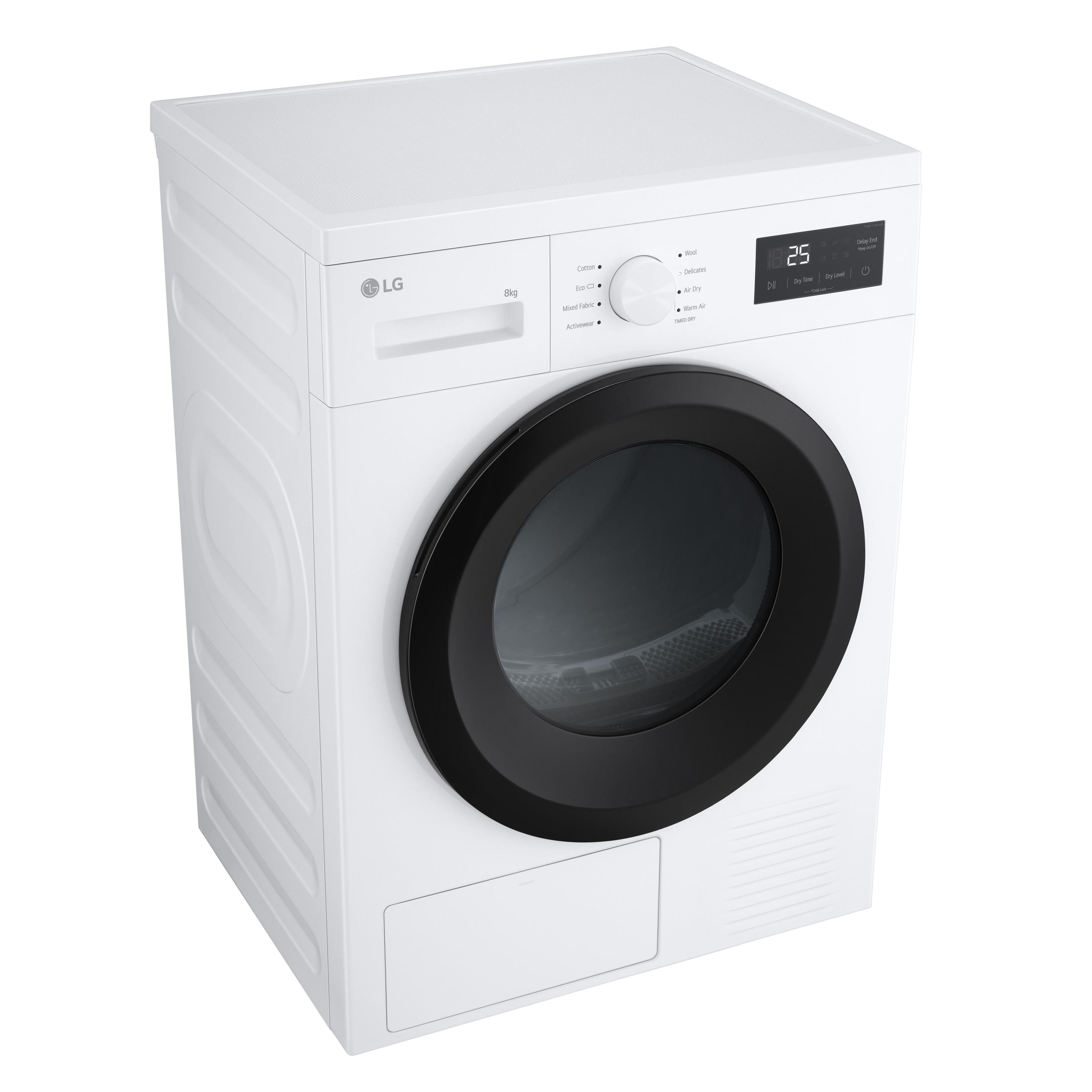 Máquina de Secar Roupa Independente LG RHA1008NWK (8 kg - Bomba de calor - 1,19 kWh - Branco), miniatura 5