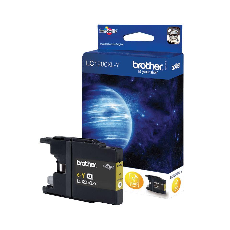 Tinteiro BROTHER LC1280XLYBP (1200 páginas - Amarelo)