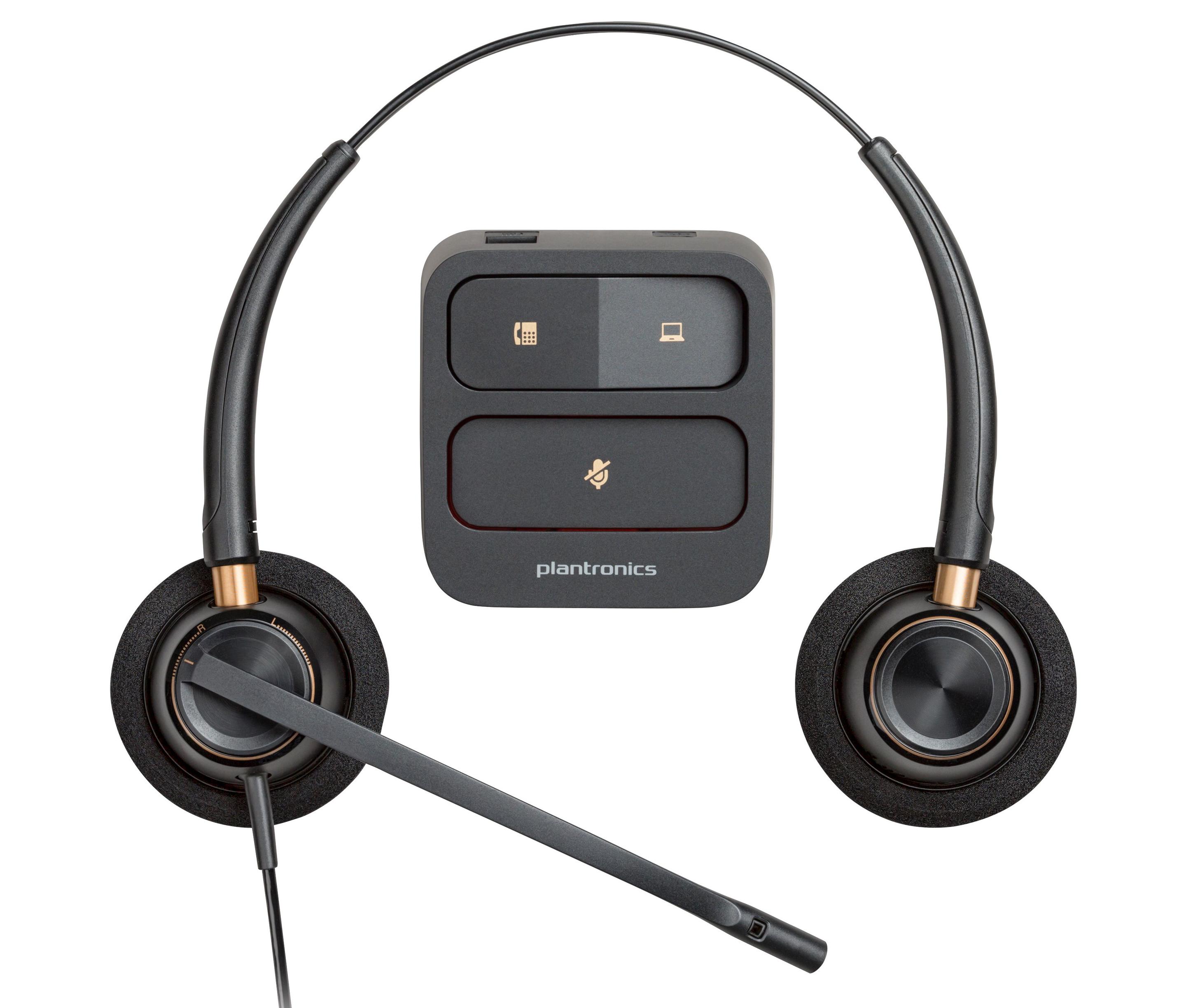Headset POLY EncorePro 520 (Binaural - Com fios - Supra-aural - Preto)