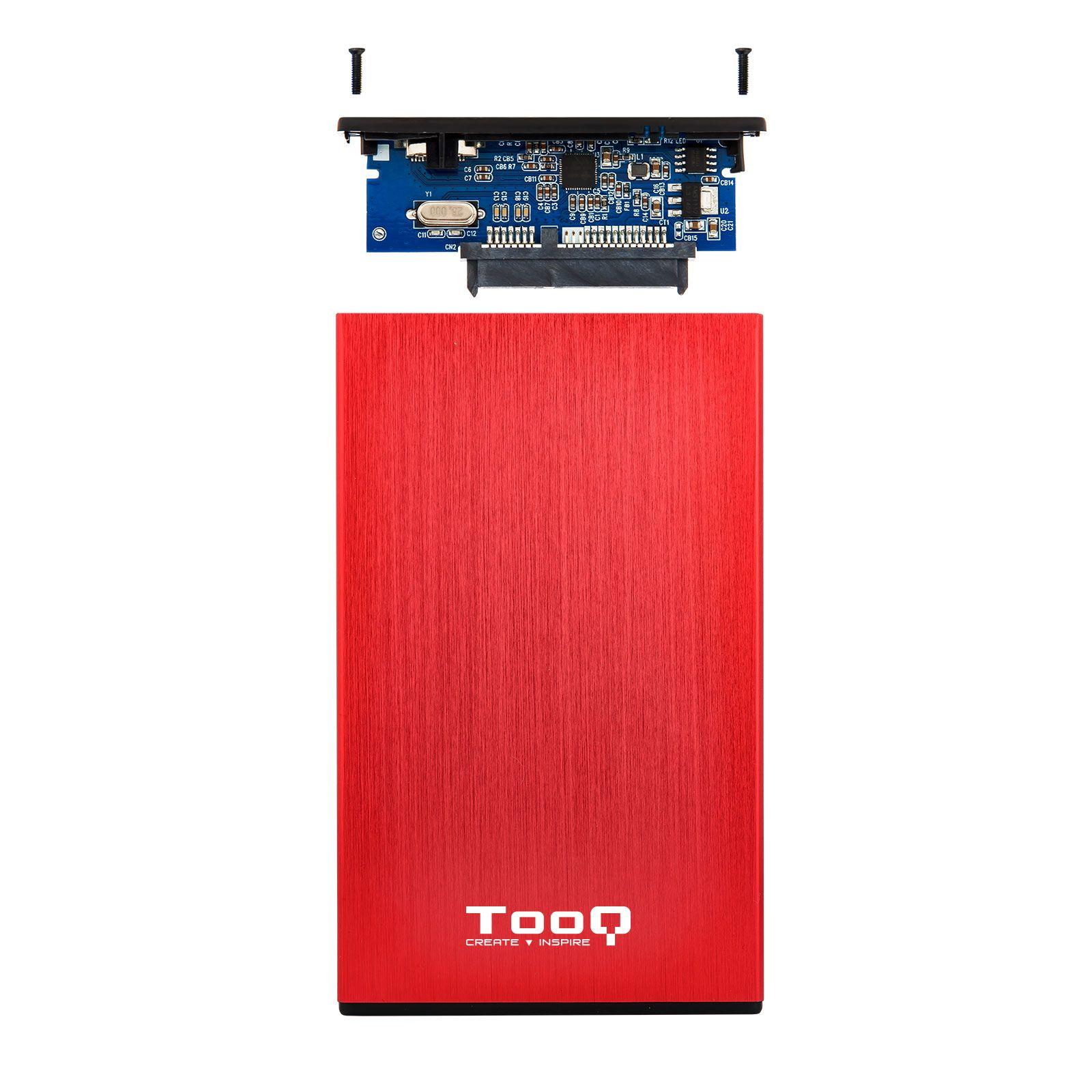 Caixa Externa TOOQ TQE-2527R (2.5" - SATA, SATA II, SATA III - Vermelha), miniatura 4