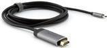 Cabo USB-C para HDMI VERBATIM 49144 (1,5 m - USB Type-C - Preto e Prateado)