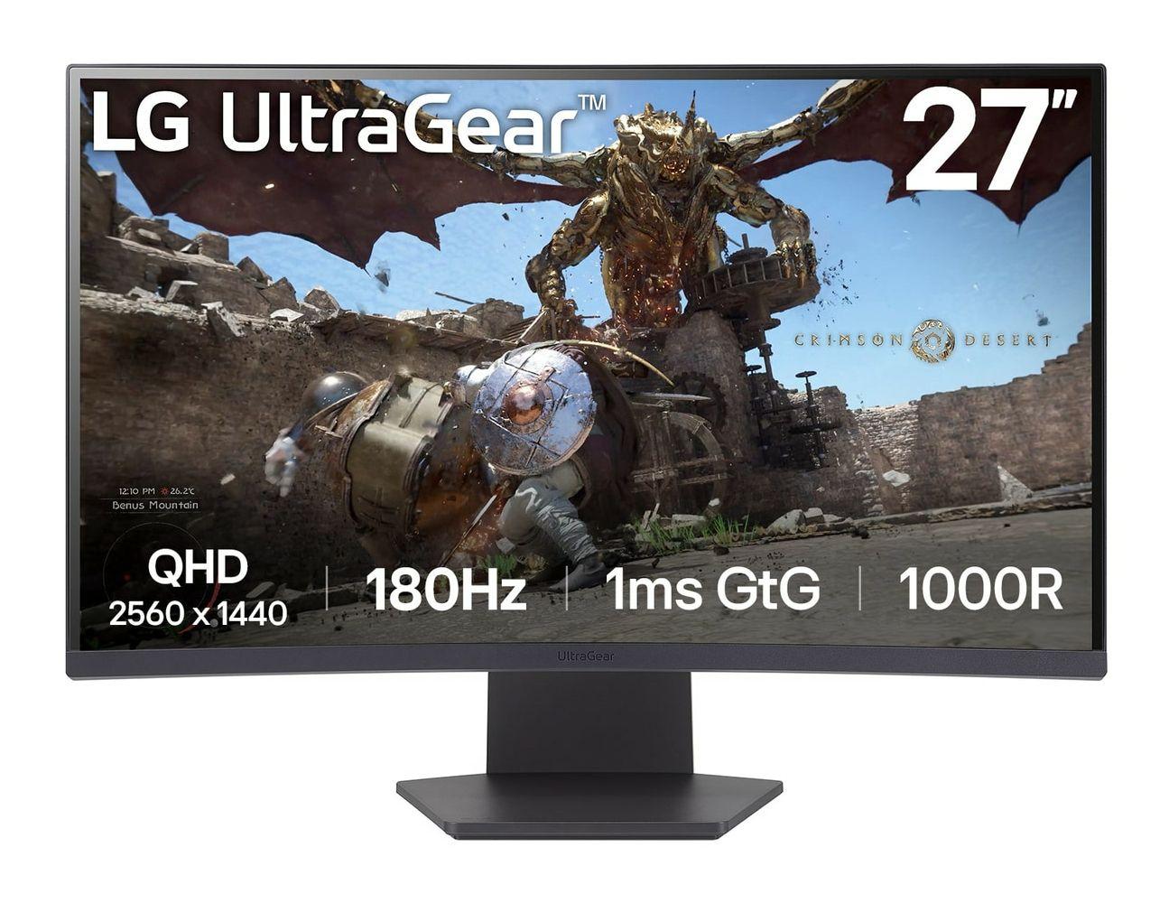 Monitor LG UltraGear 27GS60QC-B (27" - VA - 180 Hz - Preto)