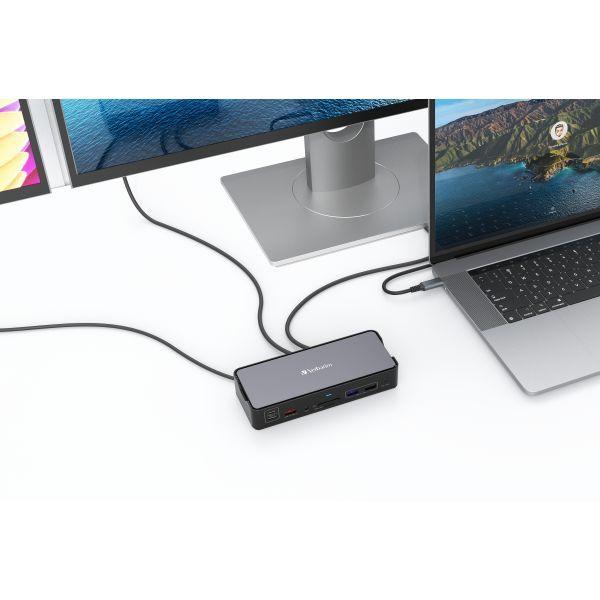 Docking Station USB-C VERBATIM CDS-15 (Preto e Cinzento) — miniatura 2