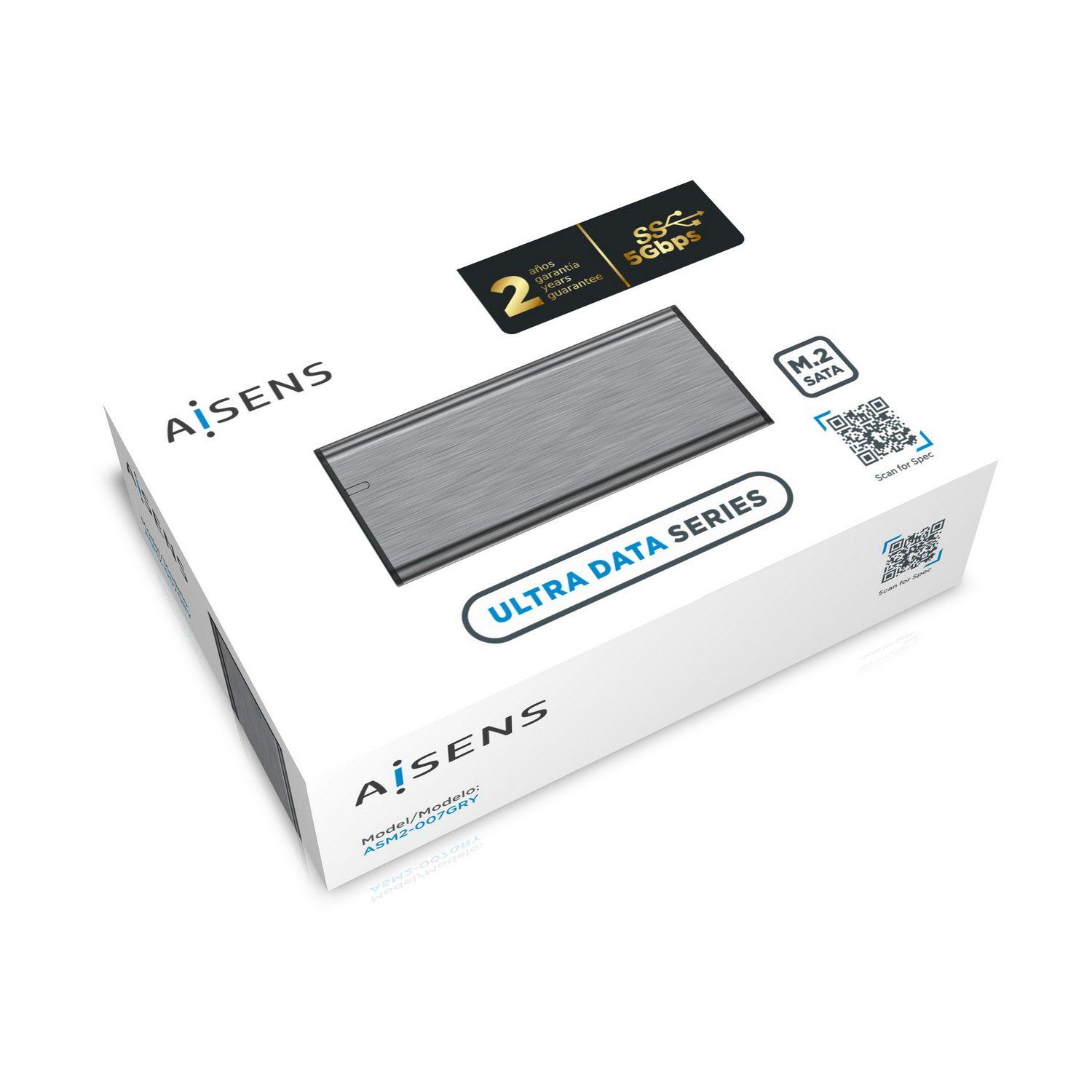 Caixa Externa AISENS ASM2-007GRY (2 TB - M.2 - SATA - Cinzento) — miniatura 7