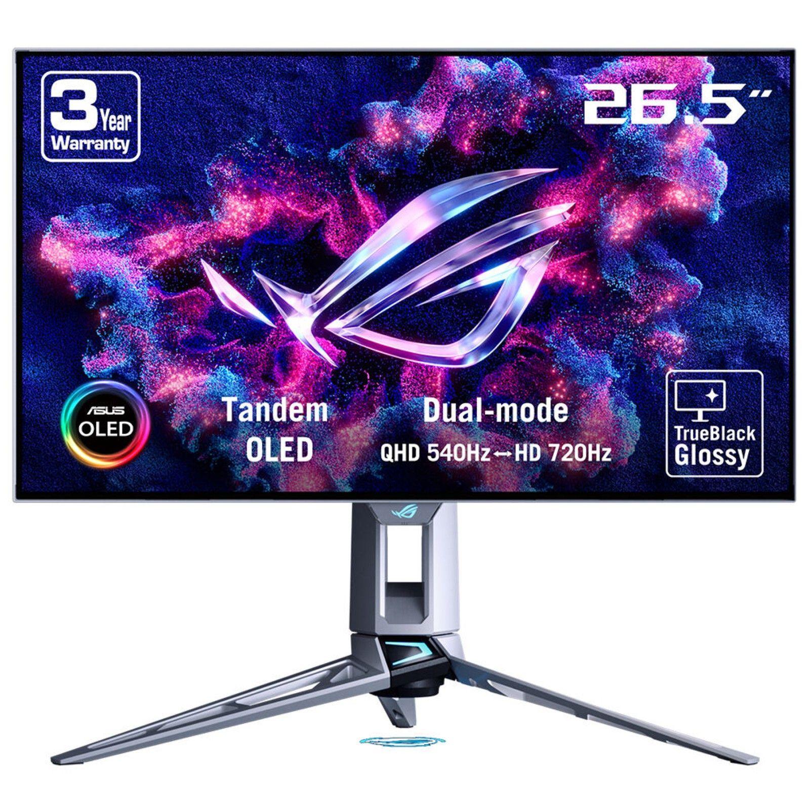 Monitor ASUS ROG Swift PG27AQWP-W (26,5" - WOLED - 540 Hz - Prateado)