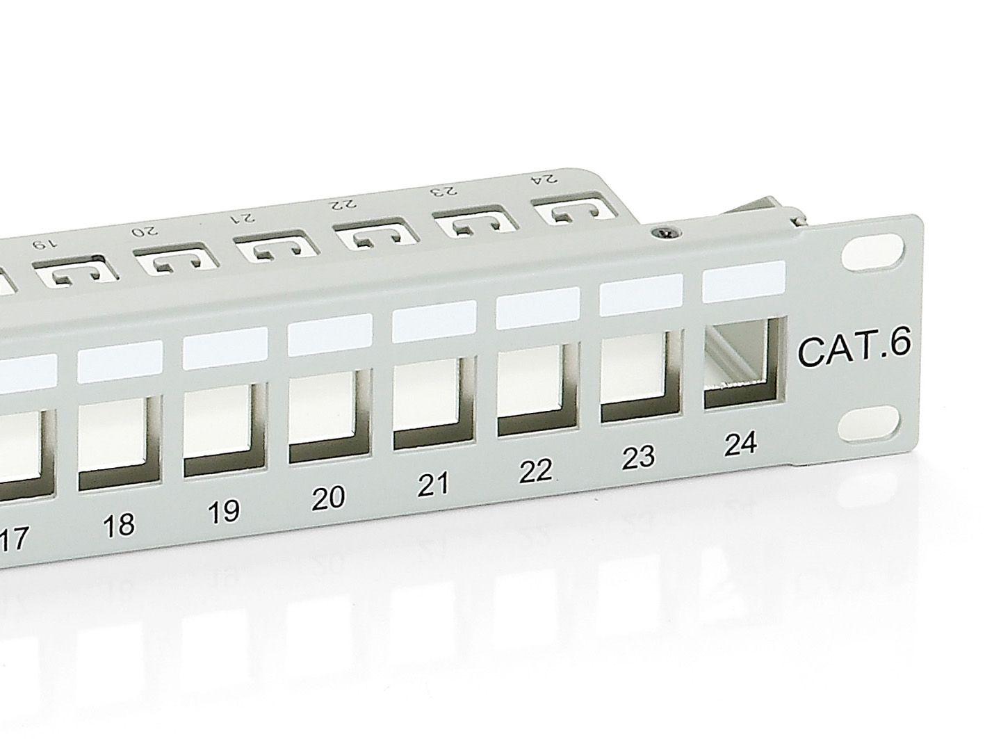 Painel de Patch EQUIP 767124 (24 portas - Cat6 FTP - 19" - 1U - Cinzento) — miniatura 3