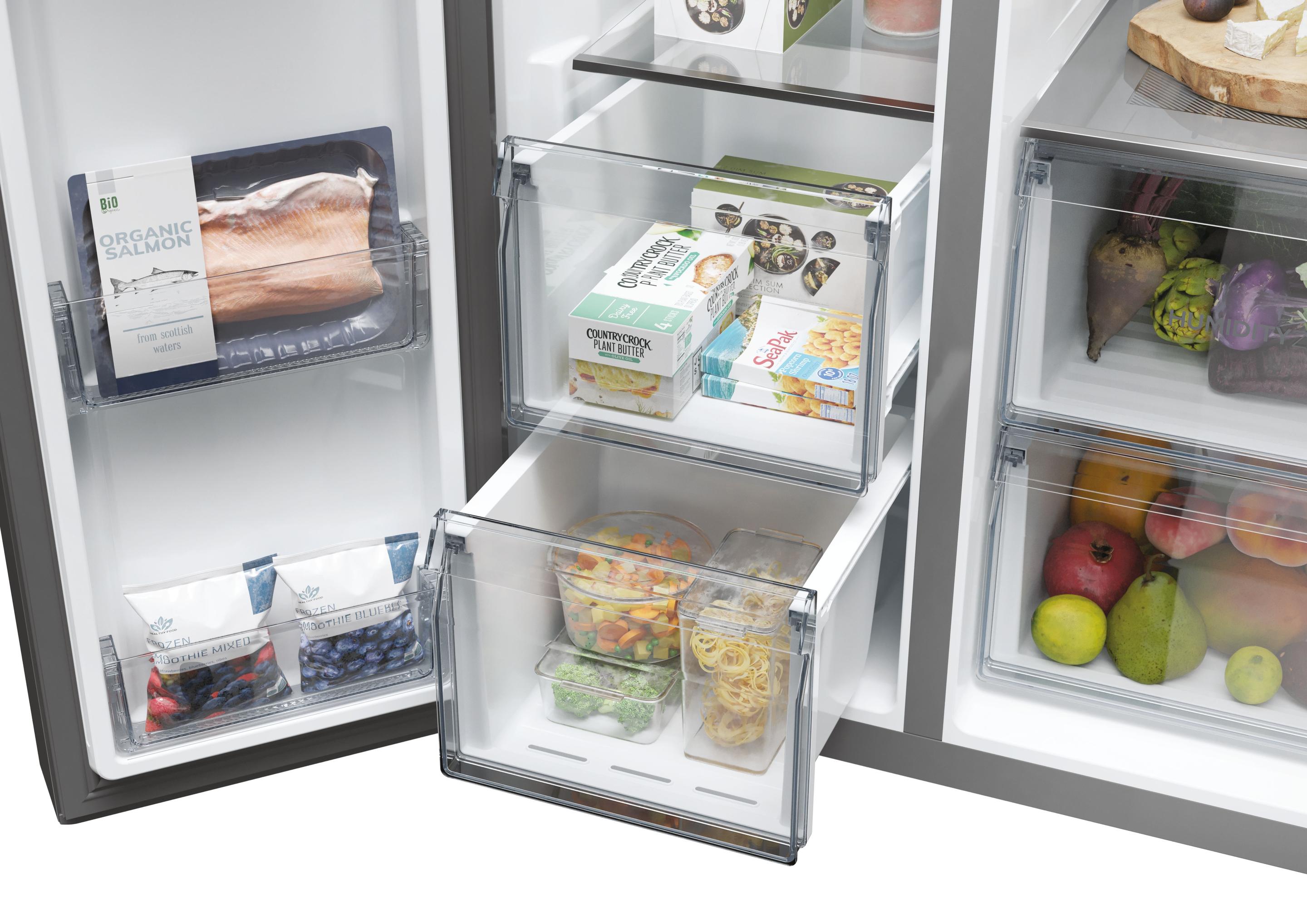 Frigorífico Americano Independente HAIER HSW79F18ANMM (611 L - 178x73x91 cm - Platina/Inox), miniatura 12