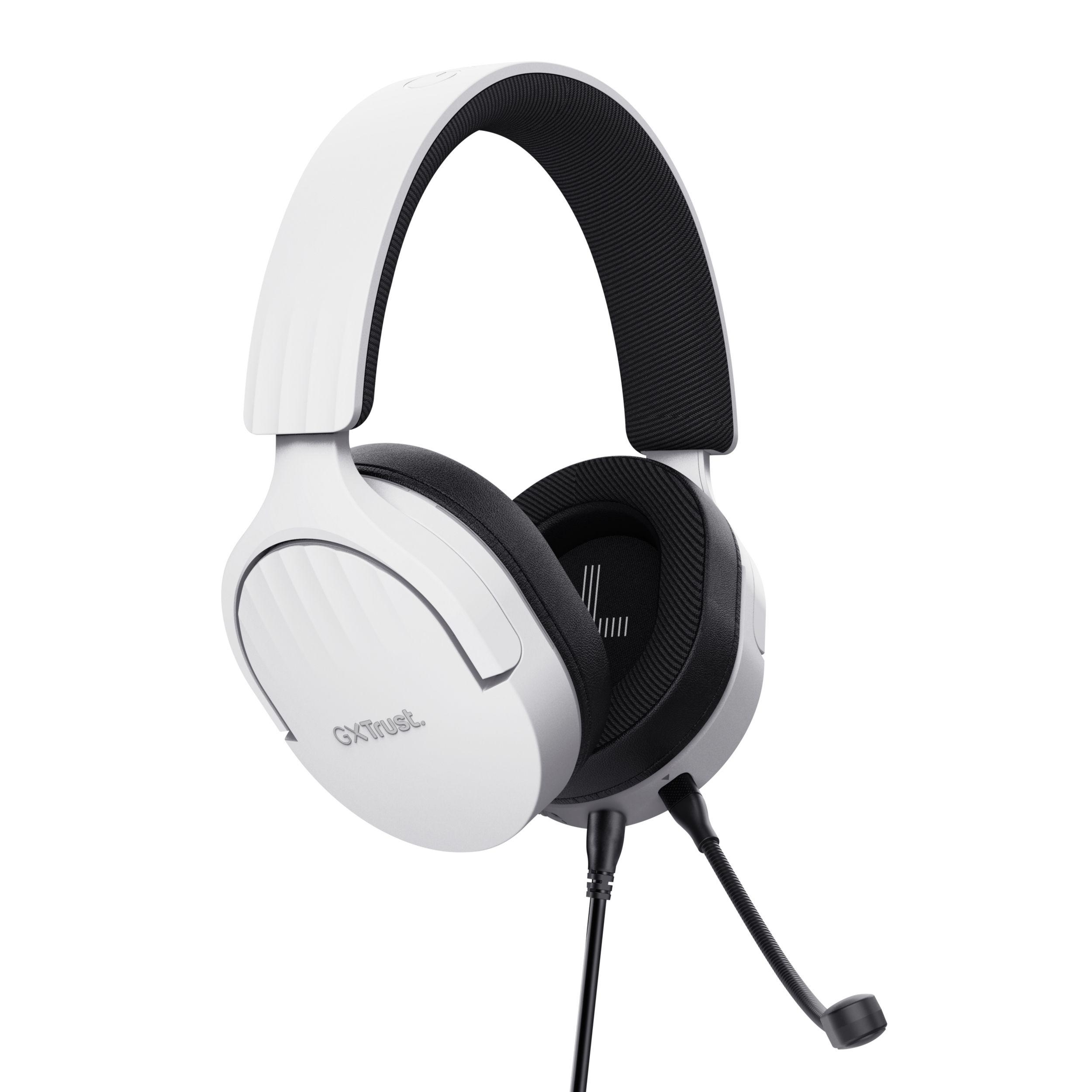 Headset Gaming TRUST GXT 489W Fayzo (Binaural - Com fios - 5 cm - Preto/Branco) — miniatura 3