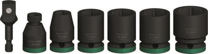 Conjunto de Chaves de Caixa de Impacto BOSCH PRO 2608003032 (1/2" - 7 Peças - Preto)