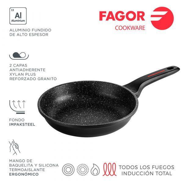 Frigideira FAGOR Alutherm (Alumínio fundido 3004 - 26 cm - Preto), miniatura 2